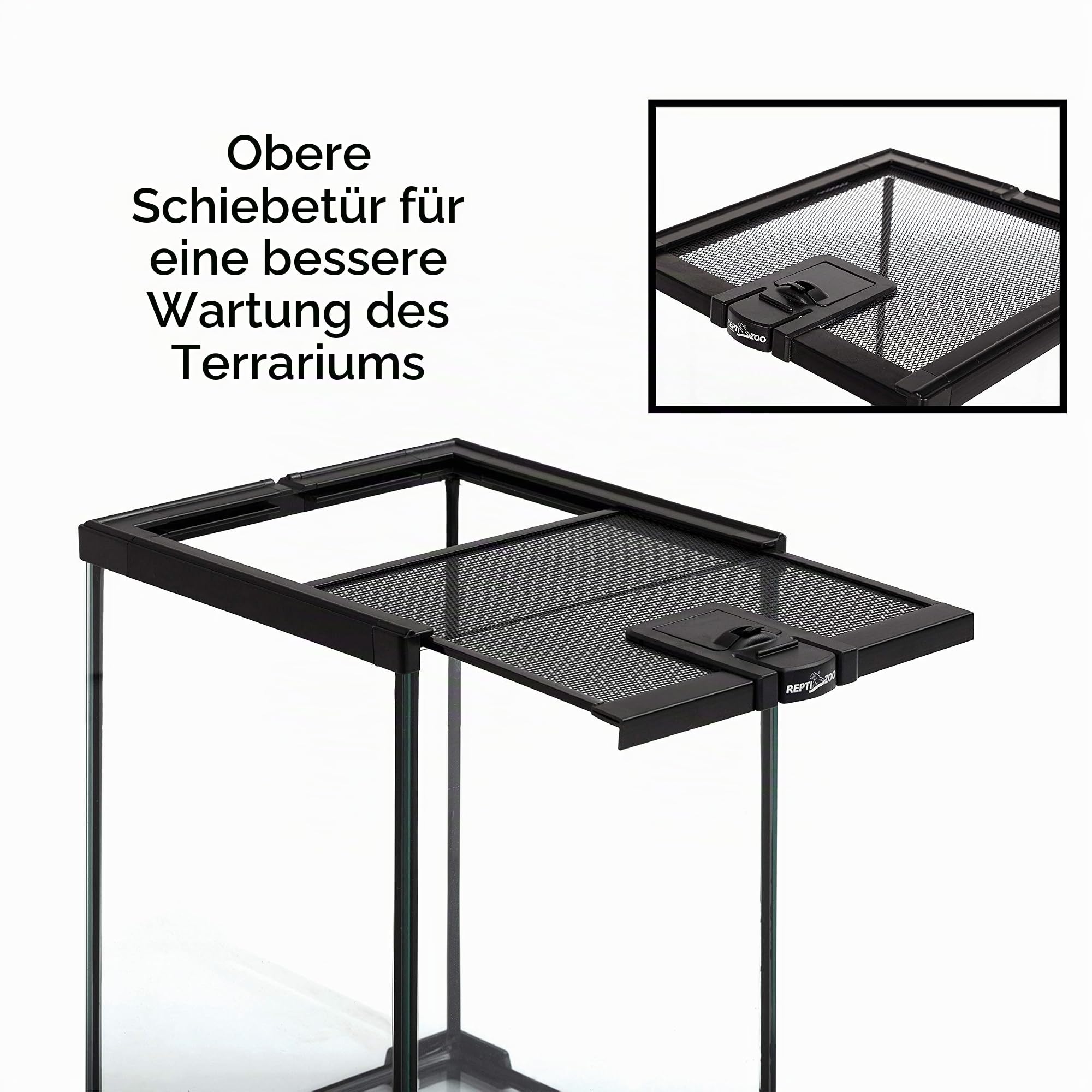 Repti Zoo Simple Habitat Terrarium 31x31x30 cm Futterloch