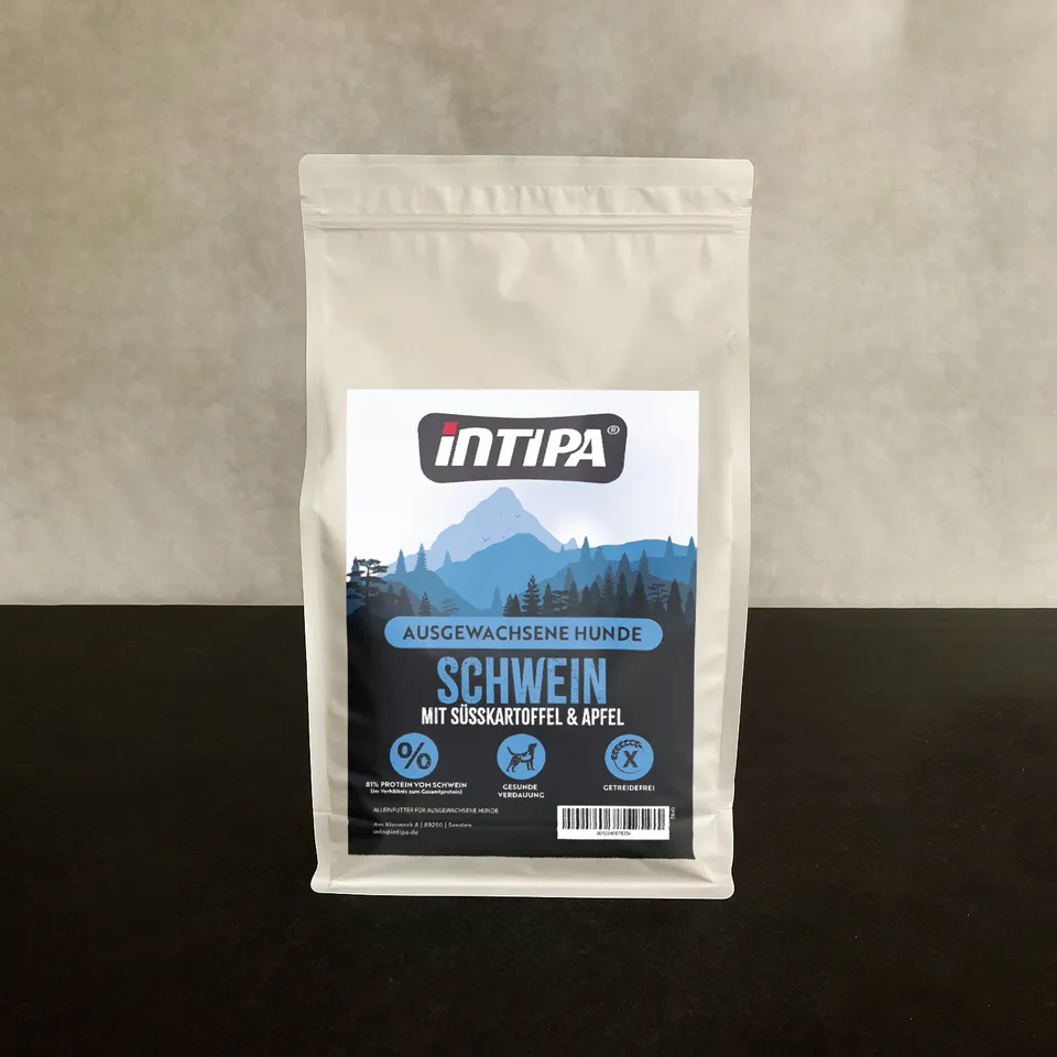 intipa DOG Schwein Süßkartoffel Apfel Trockenfutter 2 kg