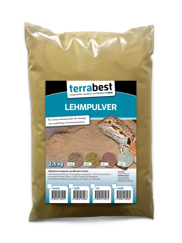 Terrabest Lehmpulver gelb Terrariensand 2,5 kg