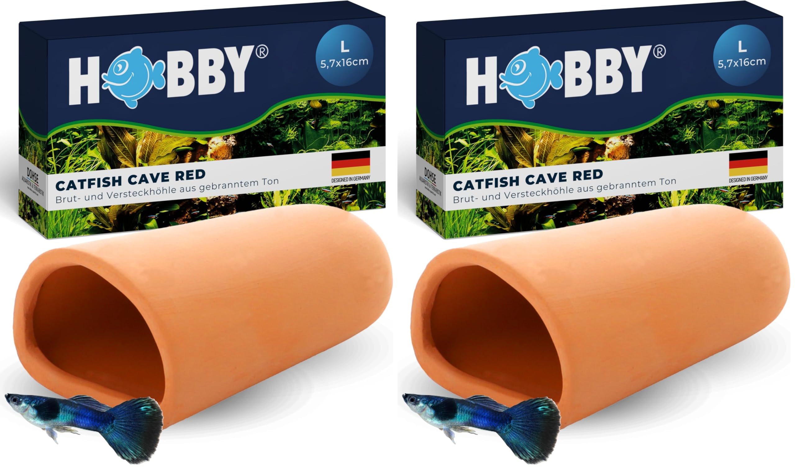Hobby Catfish Cave M Welsröhre 4x12 cm Terrakotta
