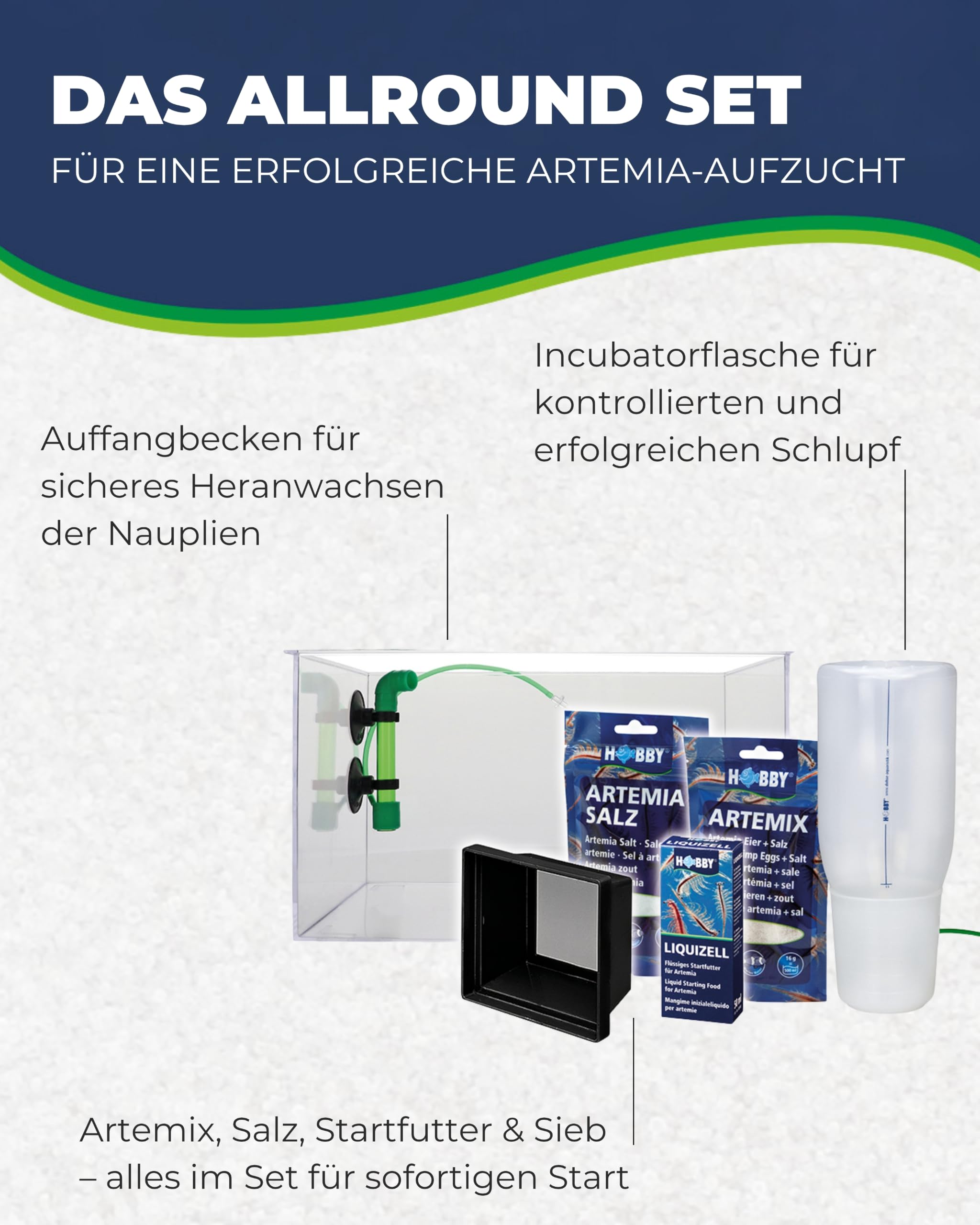 Hobby Artemia Incubator-Set Aufzuchtset Lebendfutter komplett