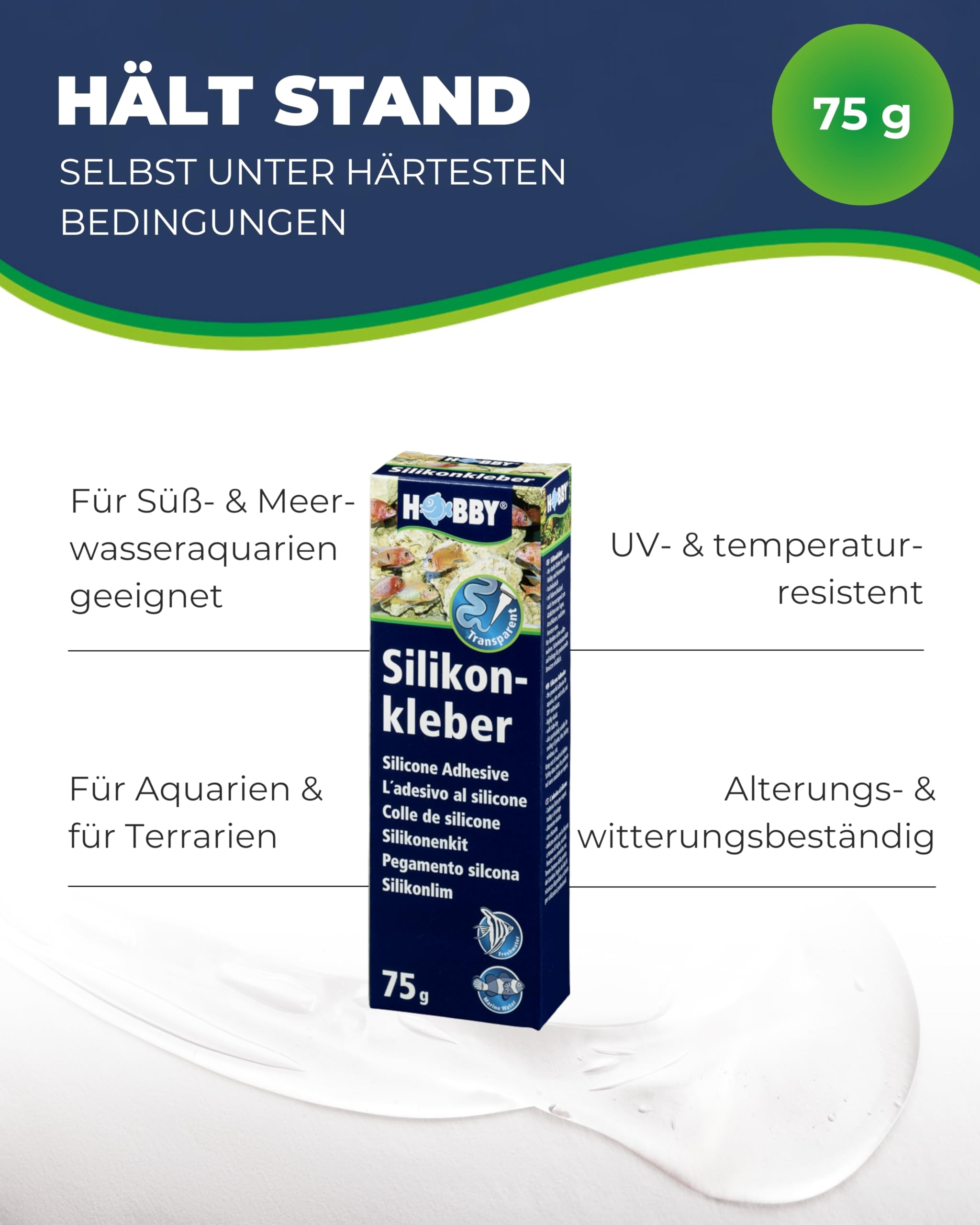 Hobby Silikonkleber Aquariensilikon 75 g transparent