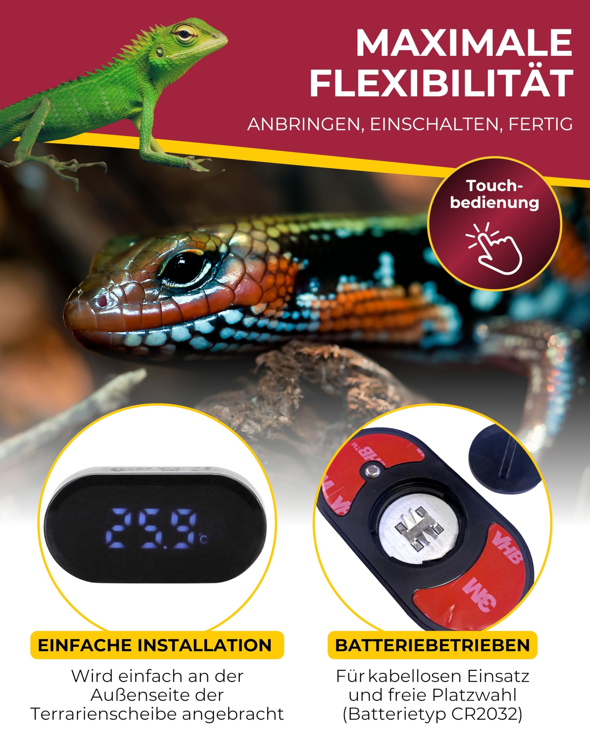 Hobby LED Thermometer digitales Thermometer mit Alarm