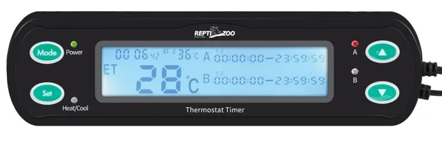 M&S Reptilien ReptiZoo THC10 Thermostat Zeitschaltuhr 2x600W