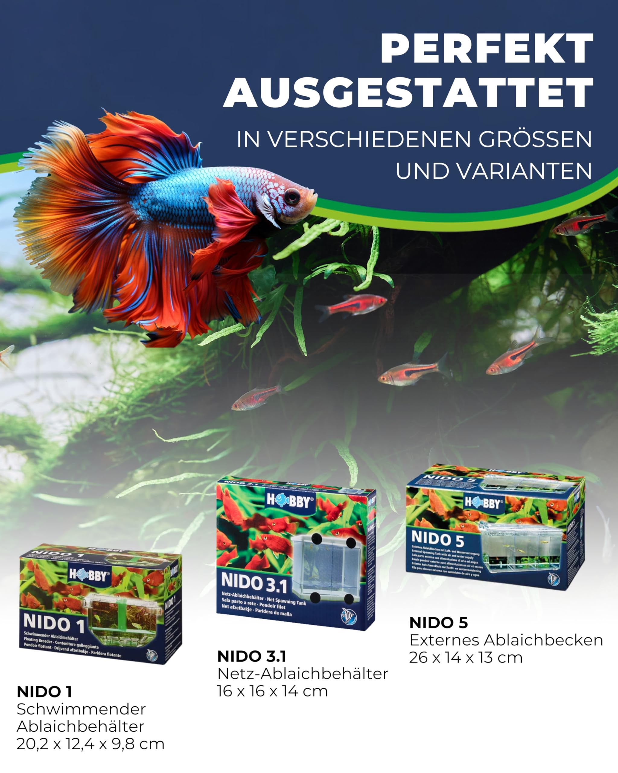 Hobby Nido 4 Ablaichbecken 13x10x11,5 cm Luft