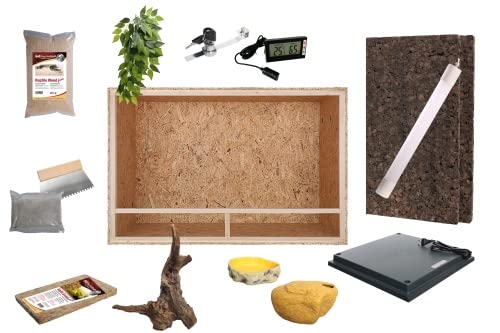 M&S Reptilien Komplettset Nattern Holz-Terrarium 100x50x50