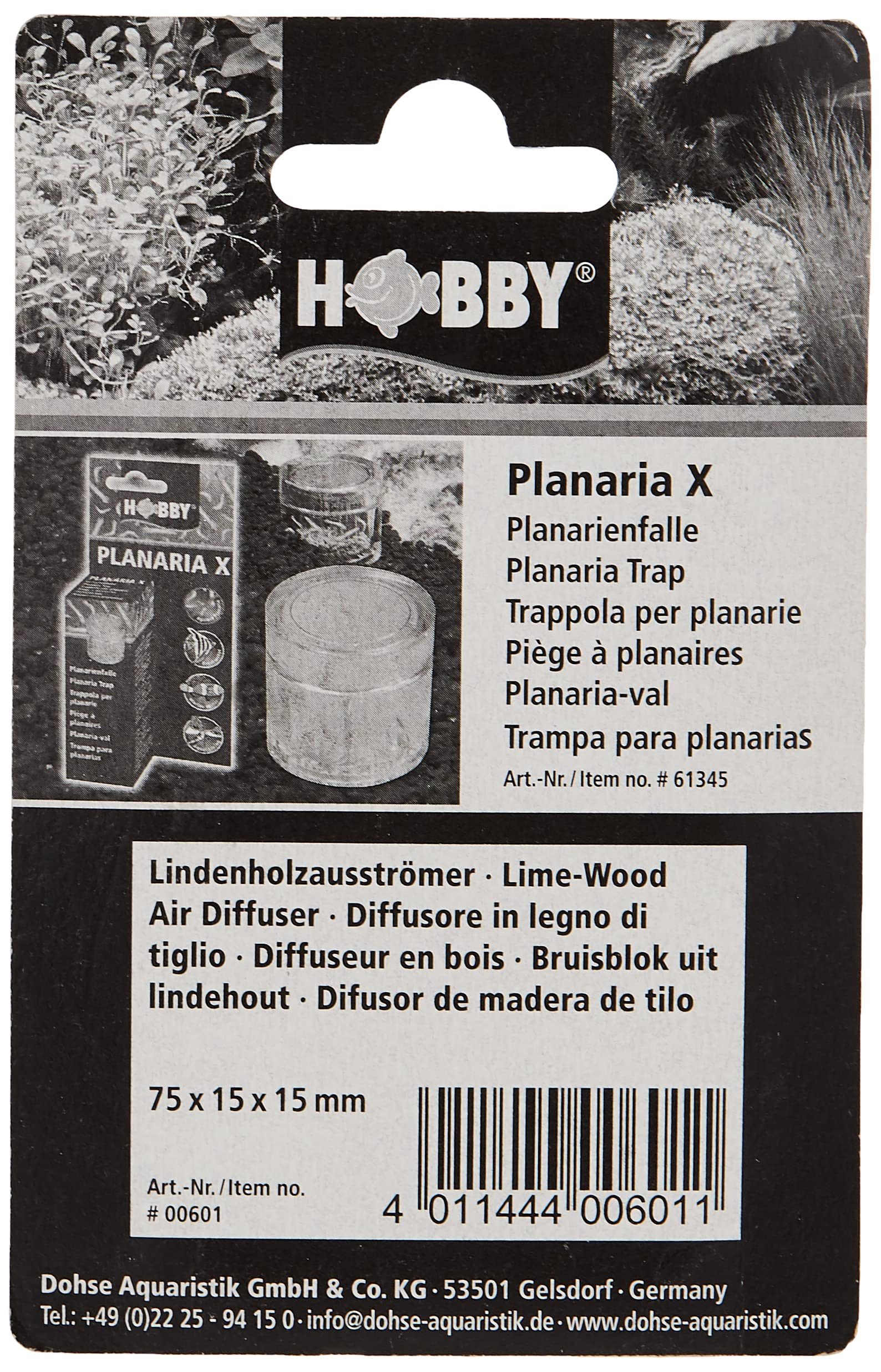 Hobby 00601 Lindenholzausströmer 75 mm 2 Stück feinperlig