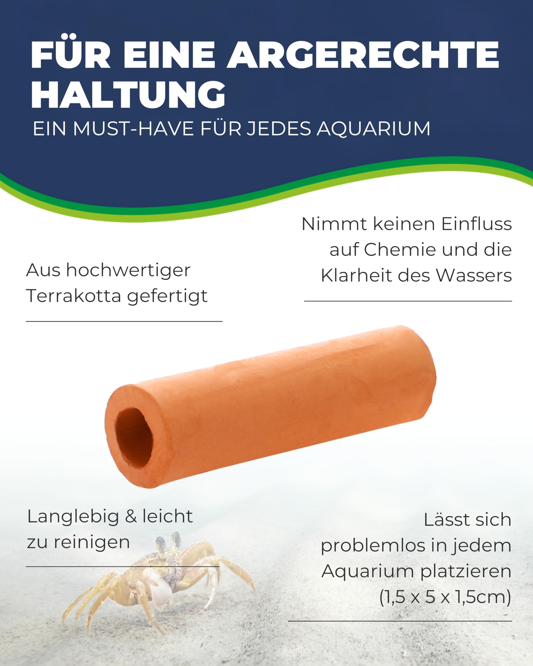 Hobby Prawn Tube Garnelenhöhle 1,5x5 cm rot