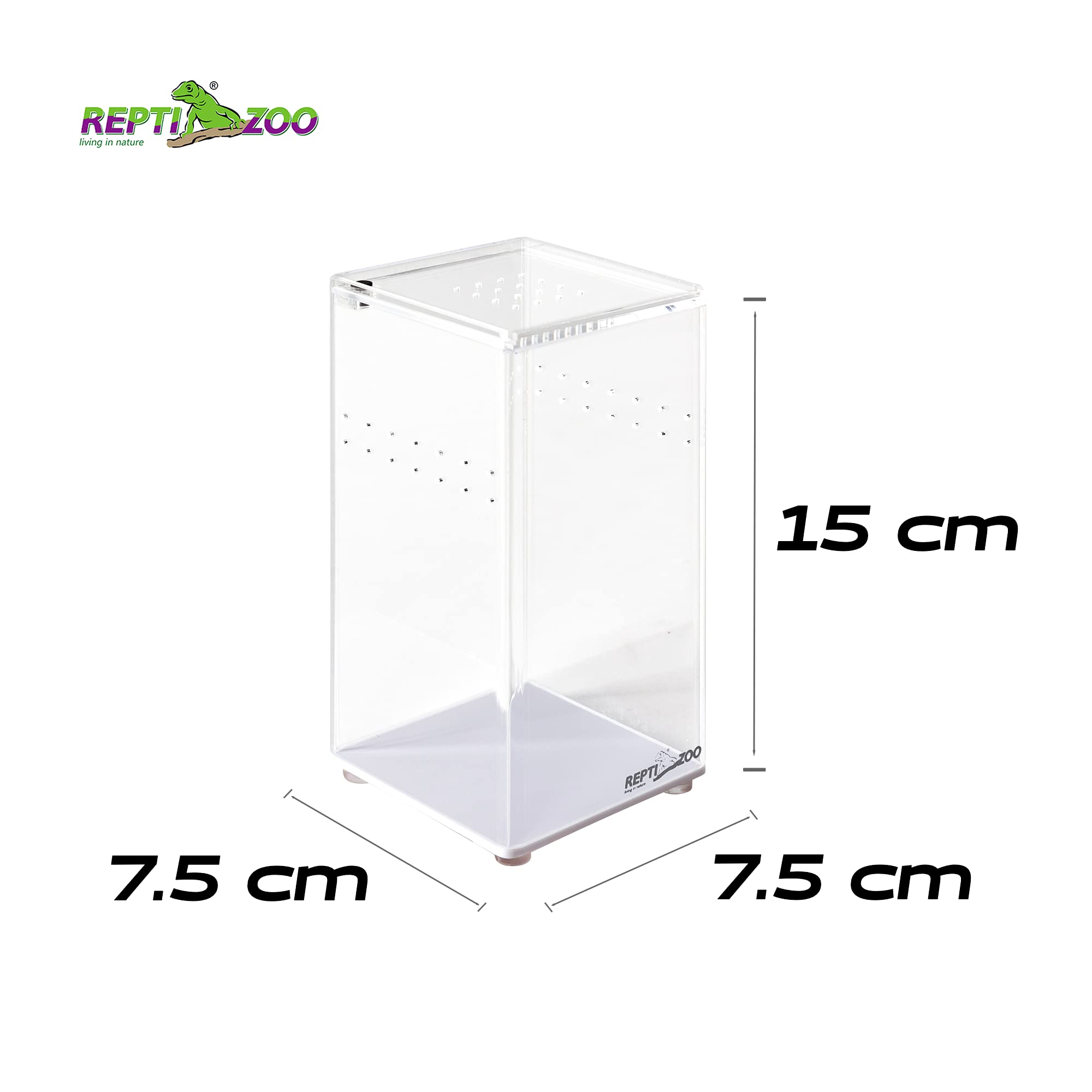 Repti Zoo Acryl-Terrarium 7,5x7,5x15 cm transparent