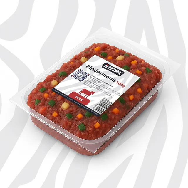 intipa BARF Rindermenü Frostfleisch 500 g Rind