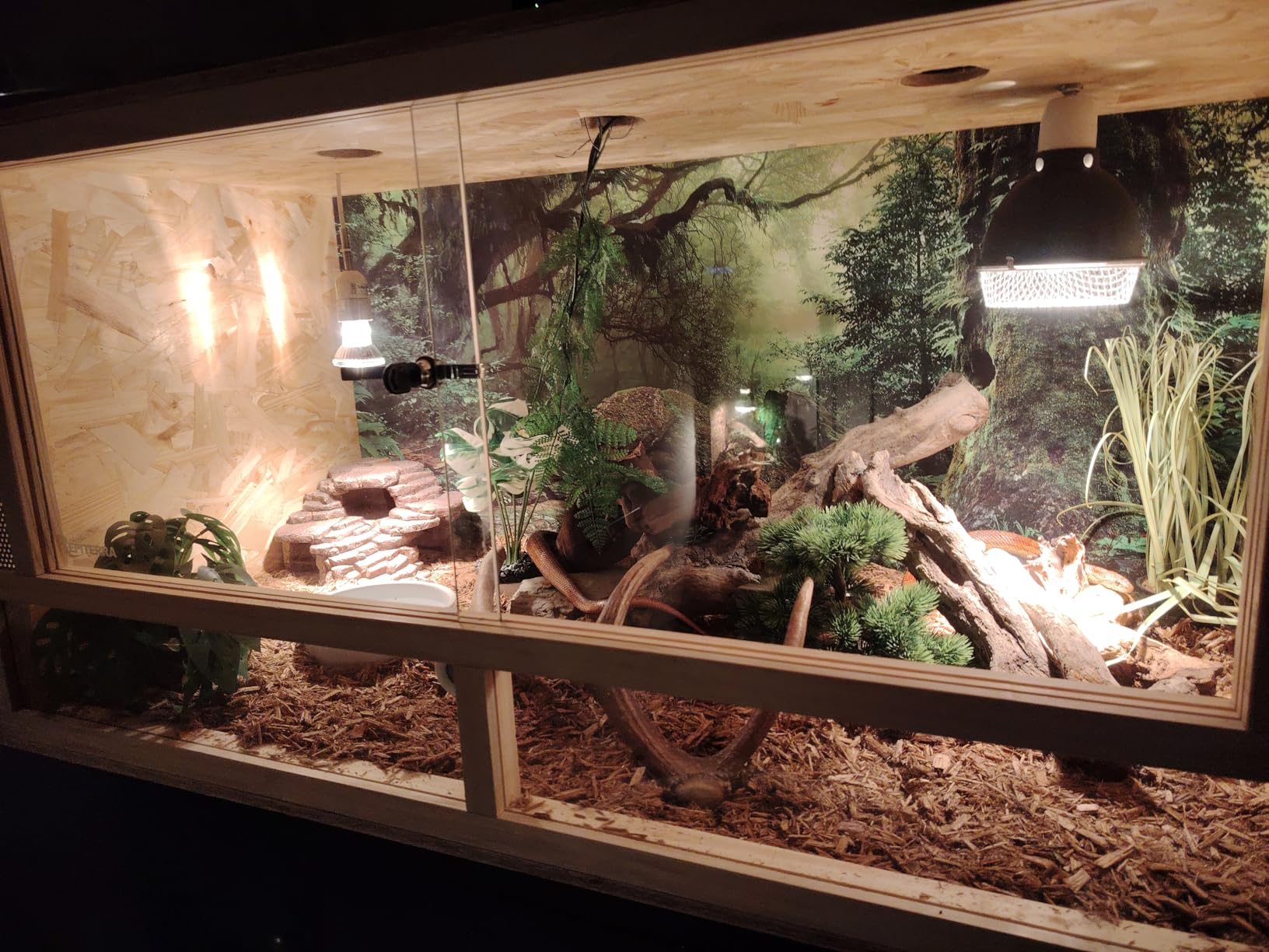 Repiterra Terrarium Frontbelüftung Holzterrarium 120x60x60 natürlich