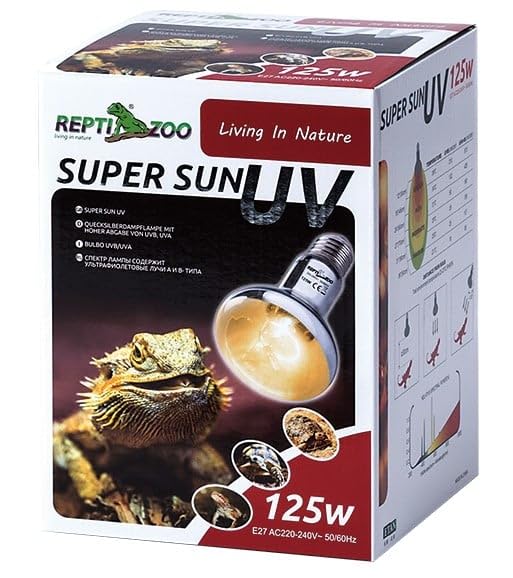 Repti Zoo D3 Super Sun UVA UVB Lampe 125 Watt P125125