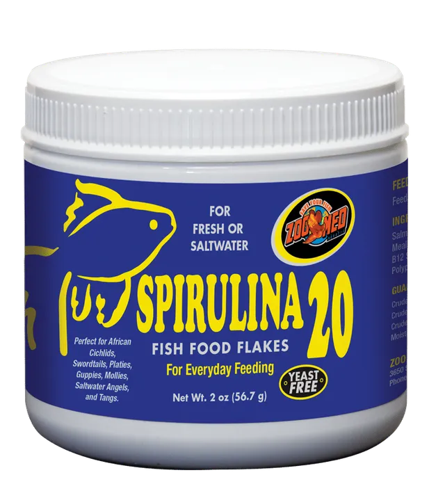 Zoo Med Spirulina 20 Fischfutter Flocken 4,5 kg proteinreich