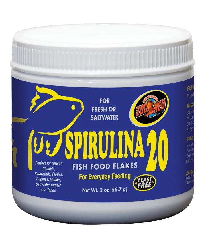 Zoo Med Spirulina 20 Fischfutter Flocken 4,5 kg proteinreich