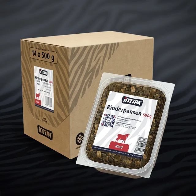intipa BARF Rinderpansen Frostfleisch 14 x 500 g grün