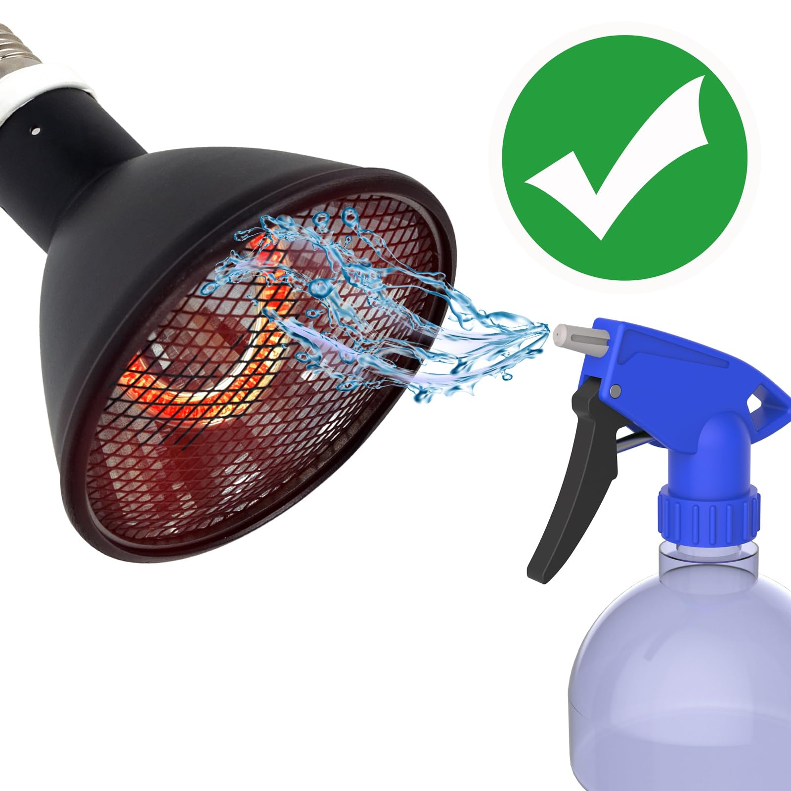 Repti Zoo Heizstrahler mit Gitter 50 Watt