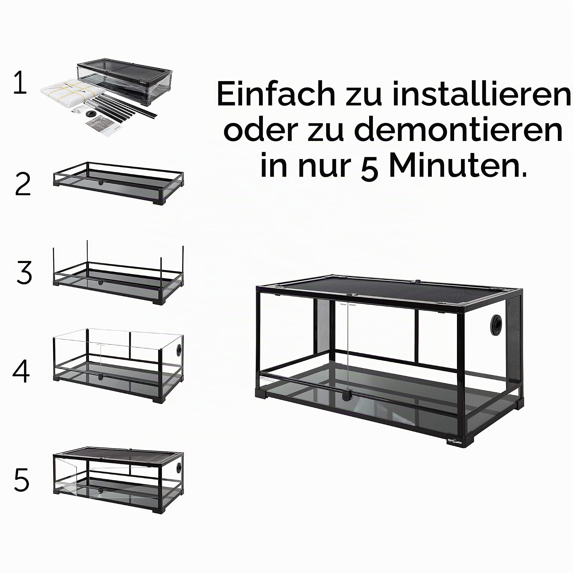 M&S Reptilien ReptiZoo RK0119 Glasterrarium 91,5x46x46cm