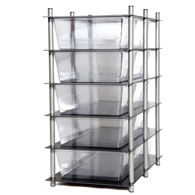M&S Reptilien Rack System Adult Rack 5 Wannen mit Heizmatten
