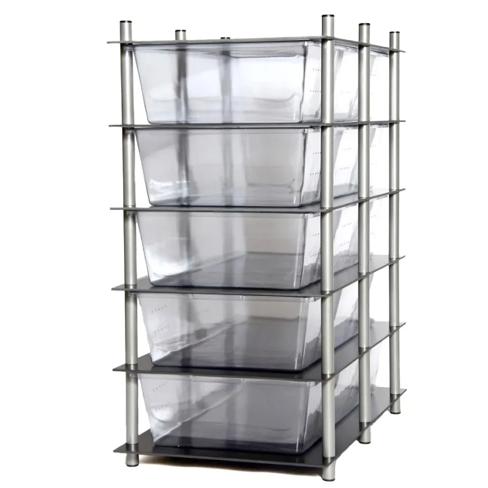 M&S Reptilien Rack System Adult Rack 5 Wannen mit Heizmatten
