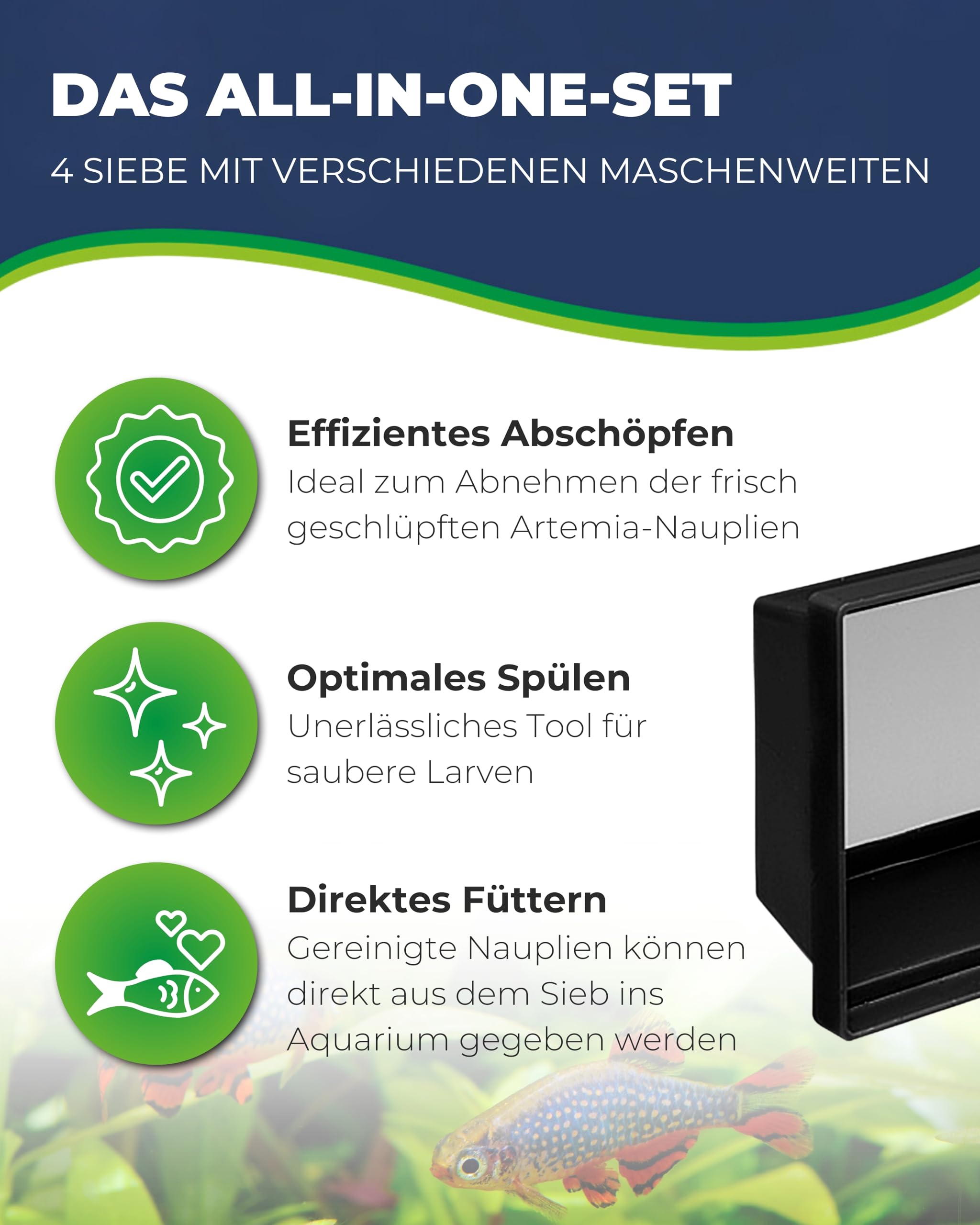 Hobby Siebkombination Artemia Siebset 4-teilig fein