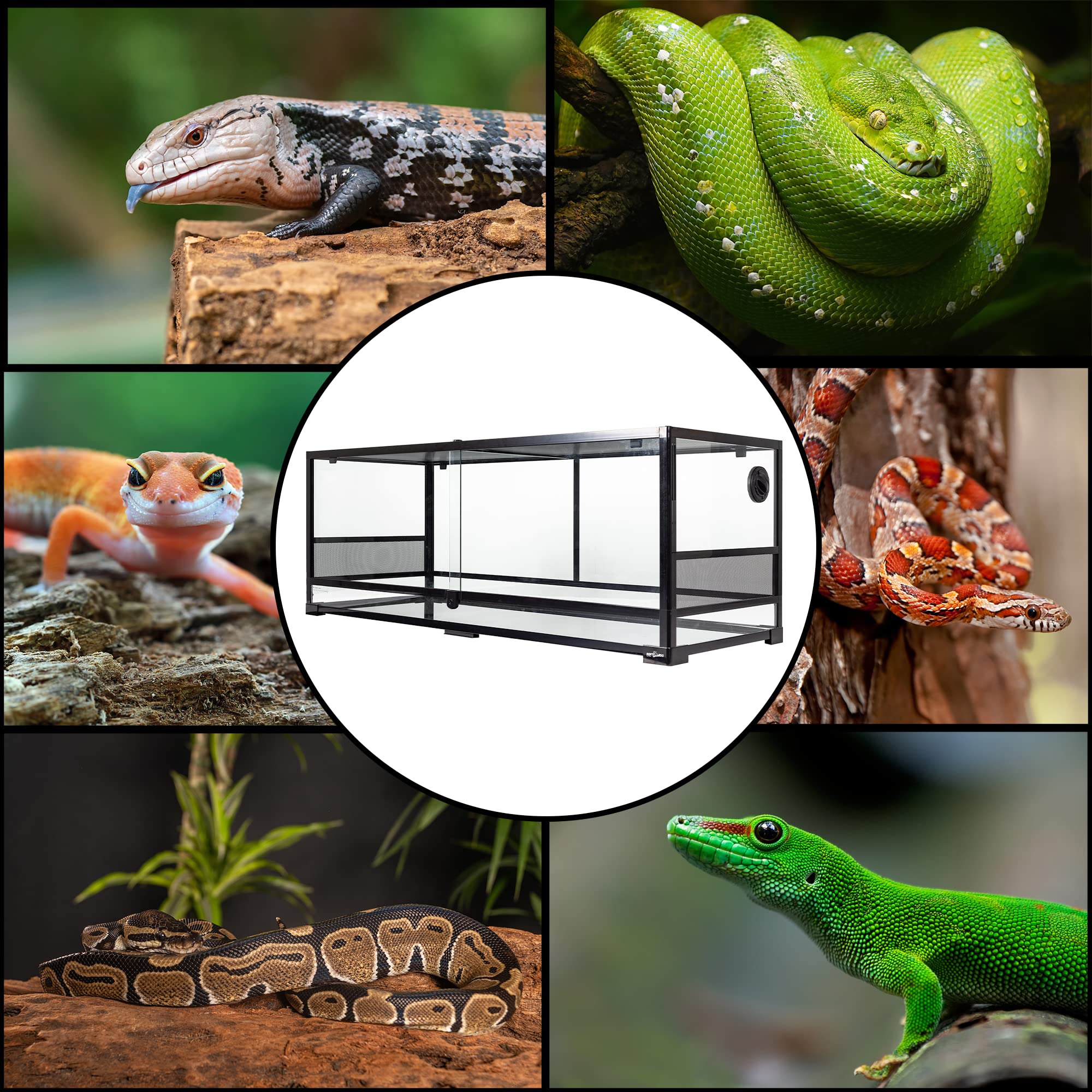 ReptiZoo RK0222 Glas-Terrarium 120x45x45 cm zerlegbar