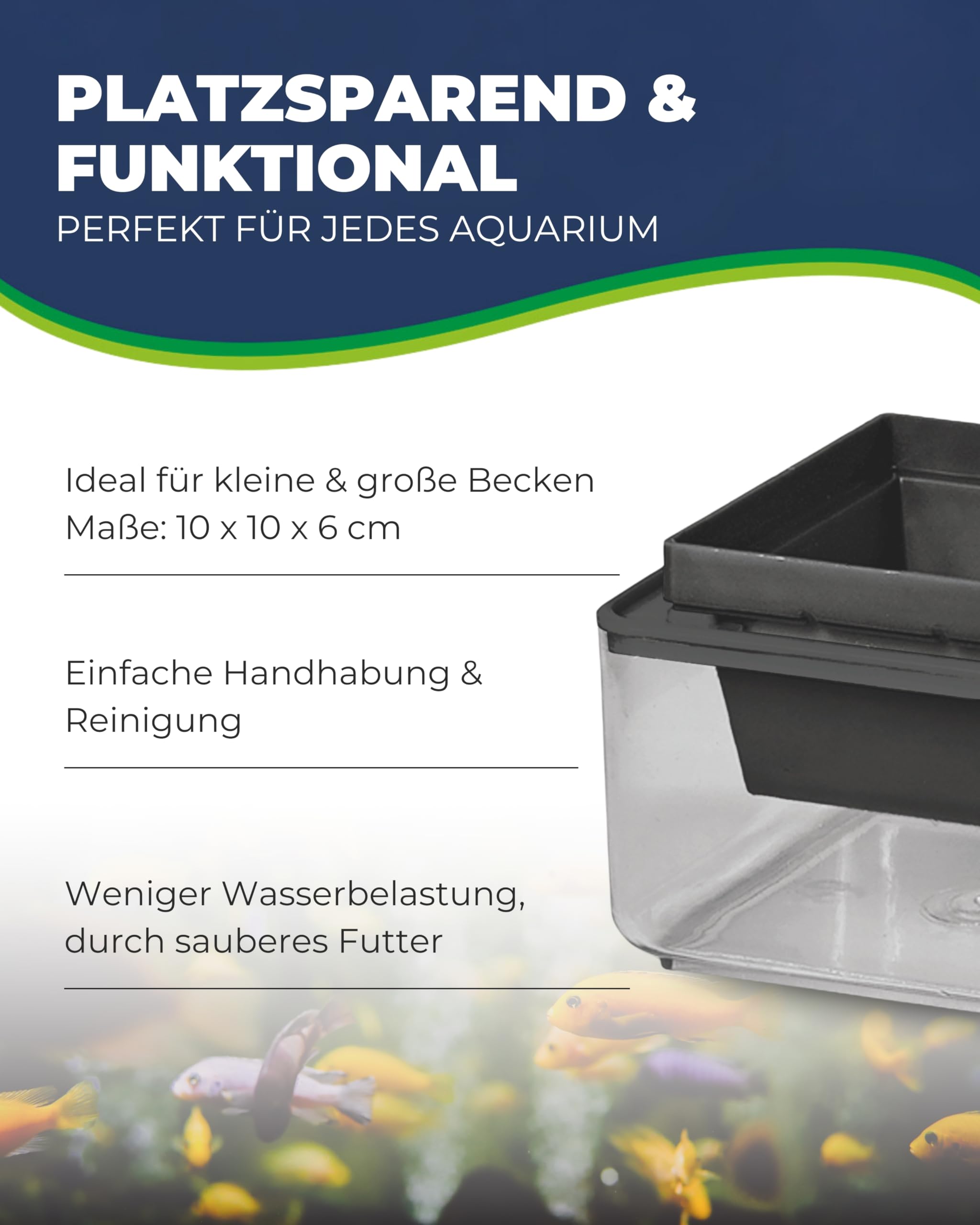 Hobby Multibox I Futterbehälter 10x10x6 cm mit Sieb
