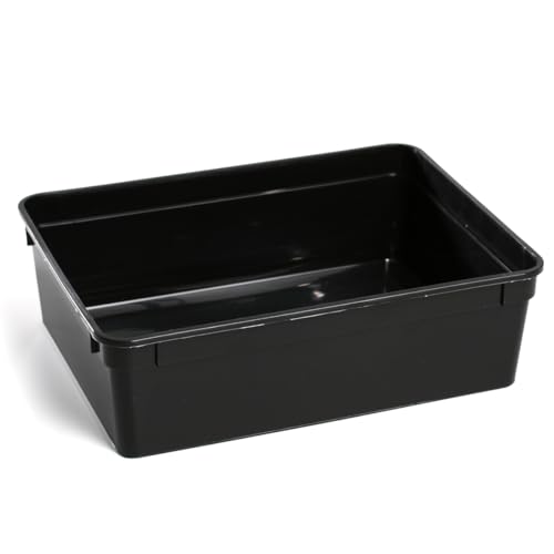 M&S Reptilien Kunststoffbox schwarz 24x18x7,5 cm ohne Deckel