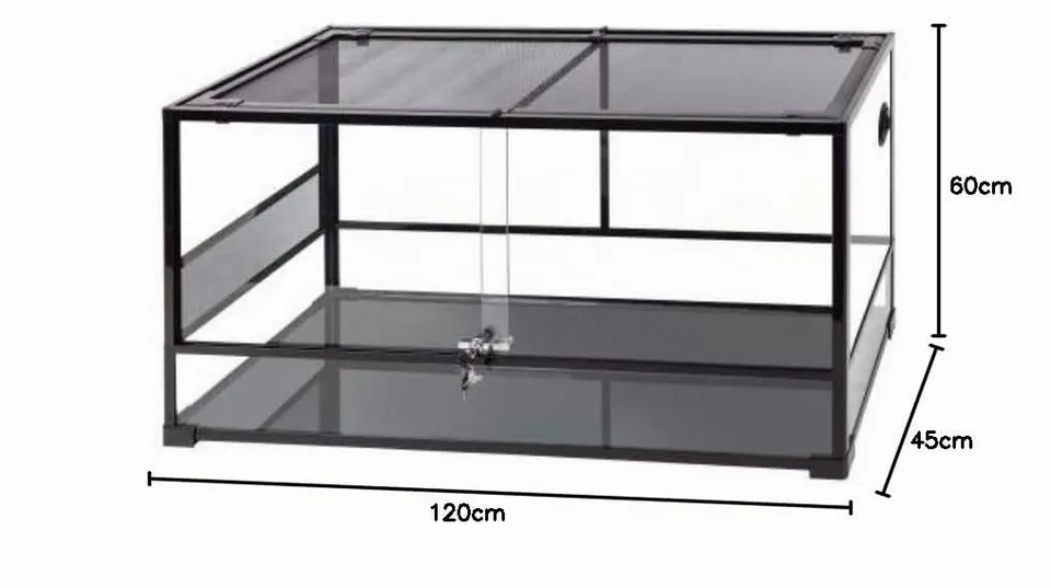 ReptiZoo RK0223 Glas-Terrarium 120x45x60 cm zerlegbar