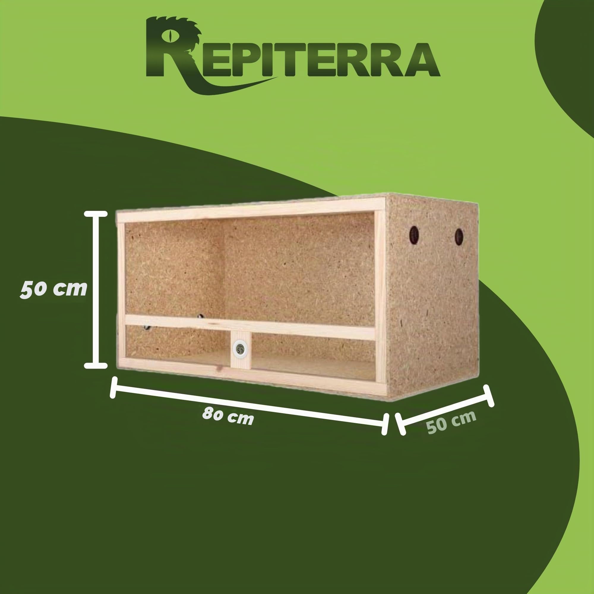 Repiterra Terrarium Seitenbelüftung 80x50x50 cm OSB