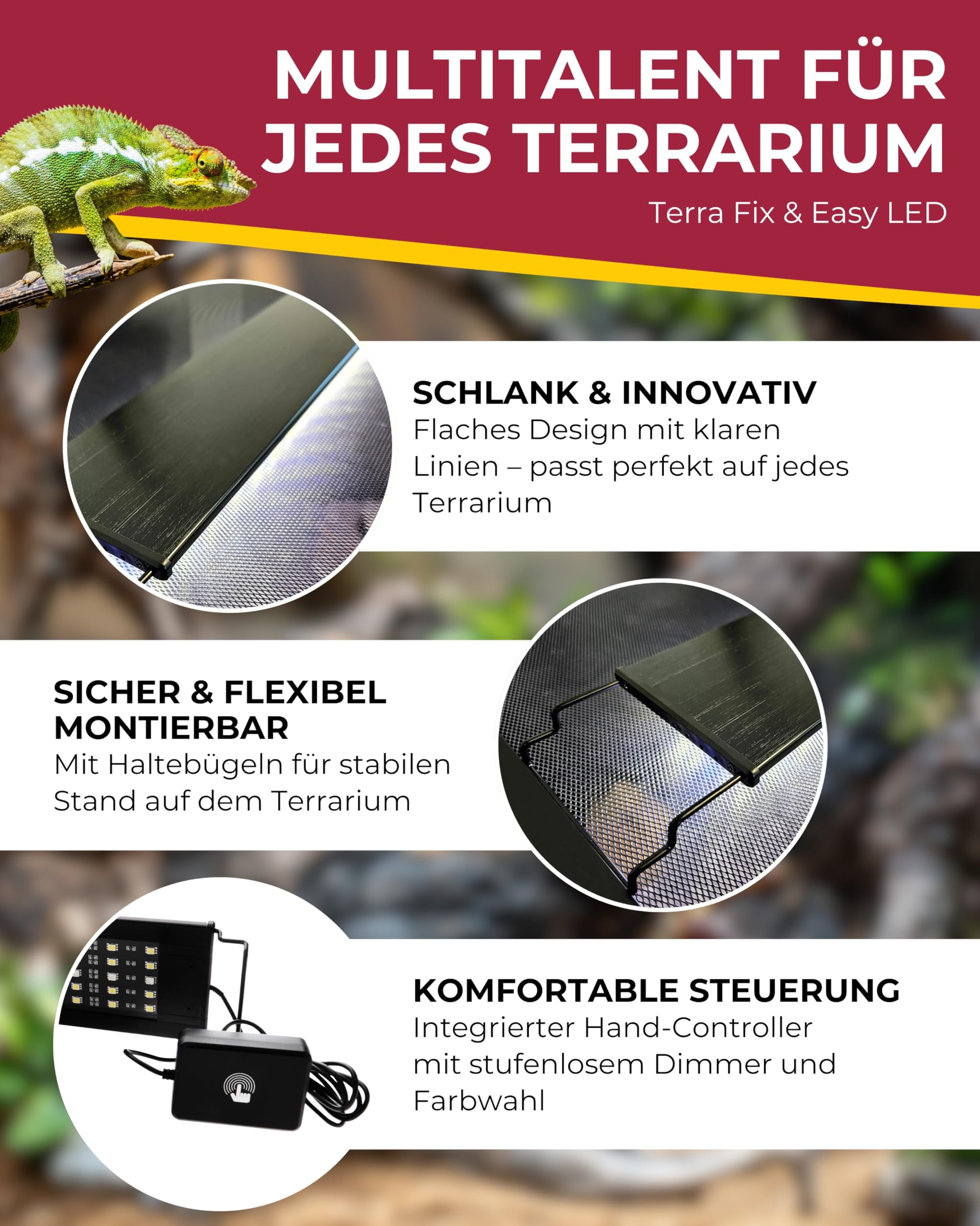 Hobby Terra Fix & Easy LED Terrariumlampe dimmbar