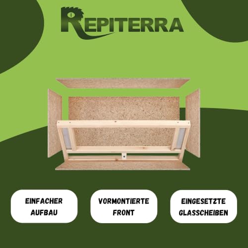 Repiterra Terrarium Frontbelüftung Holzterrarium 120x60x60 natürlich
