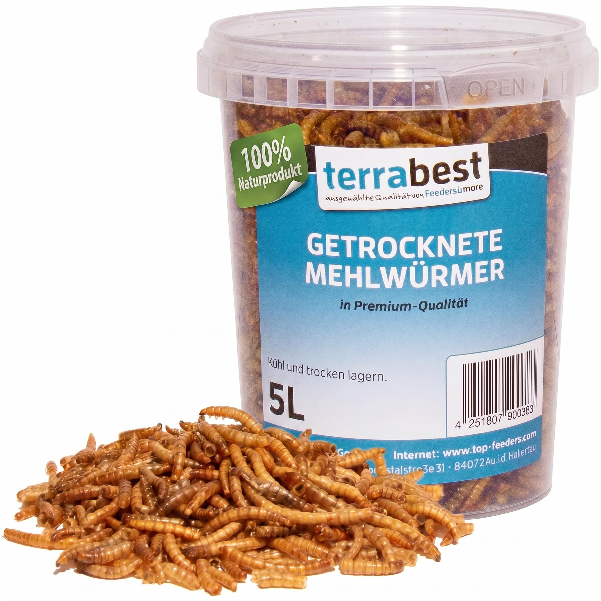 Terrabest Feeders & More Mehlwürmer 520 ml proteinreich