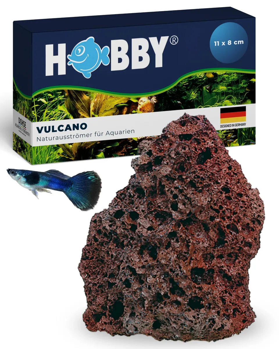 Hobby Vulcano Naturausströmer Sprudelstein 11x8 cm Lavastein