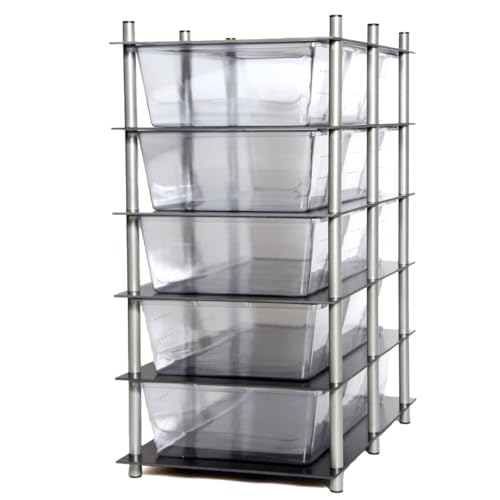 M&S Reptilien Rack System Adult Rack 5 Wannen mit Heizmatten