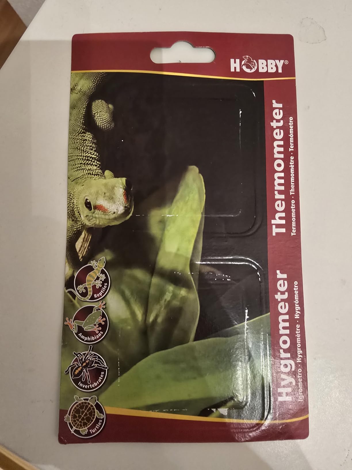 Hobby Hygrometer Thermometer analog selbstklebend Terrarium