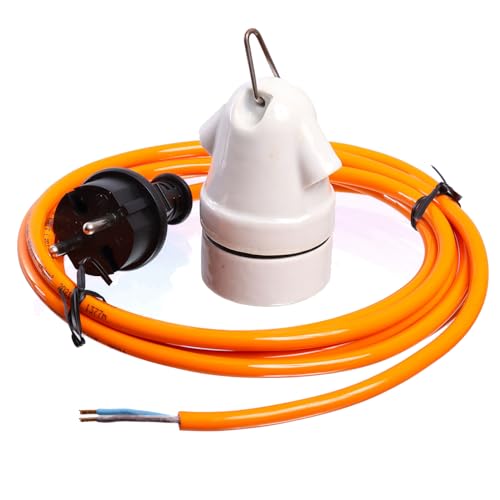 M&S Keramikfassung mit Kabel 3 m Terrarium Fassung