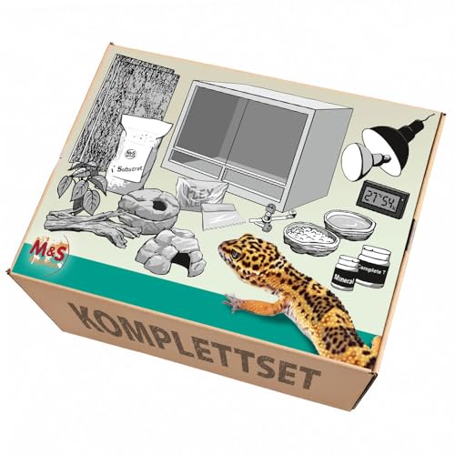 M&S Reptilien Komplettset 100x50x50 Leopardgecko Holz