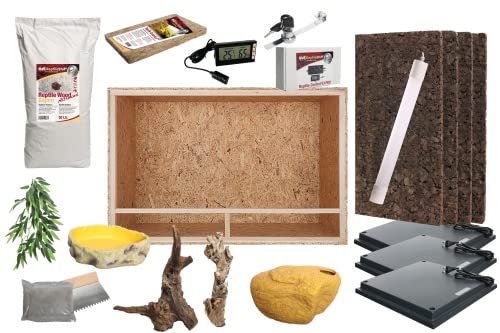 M&S Reptilien Königspython Komplettset 150x60x60cm Holzterrarium