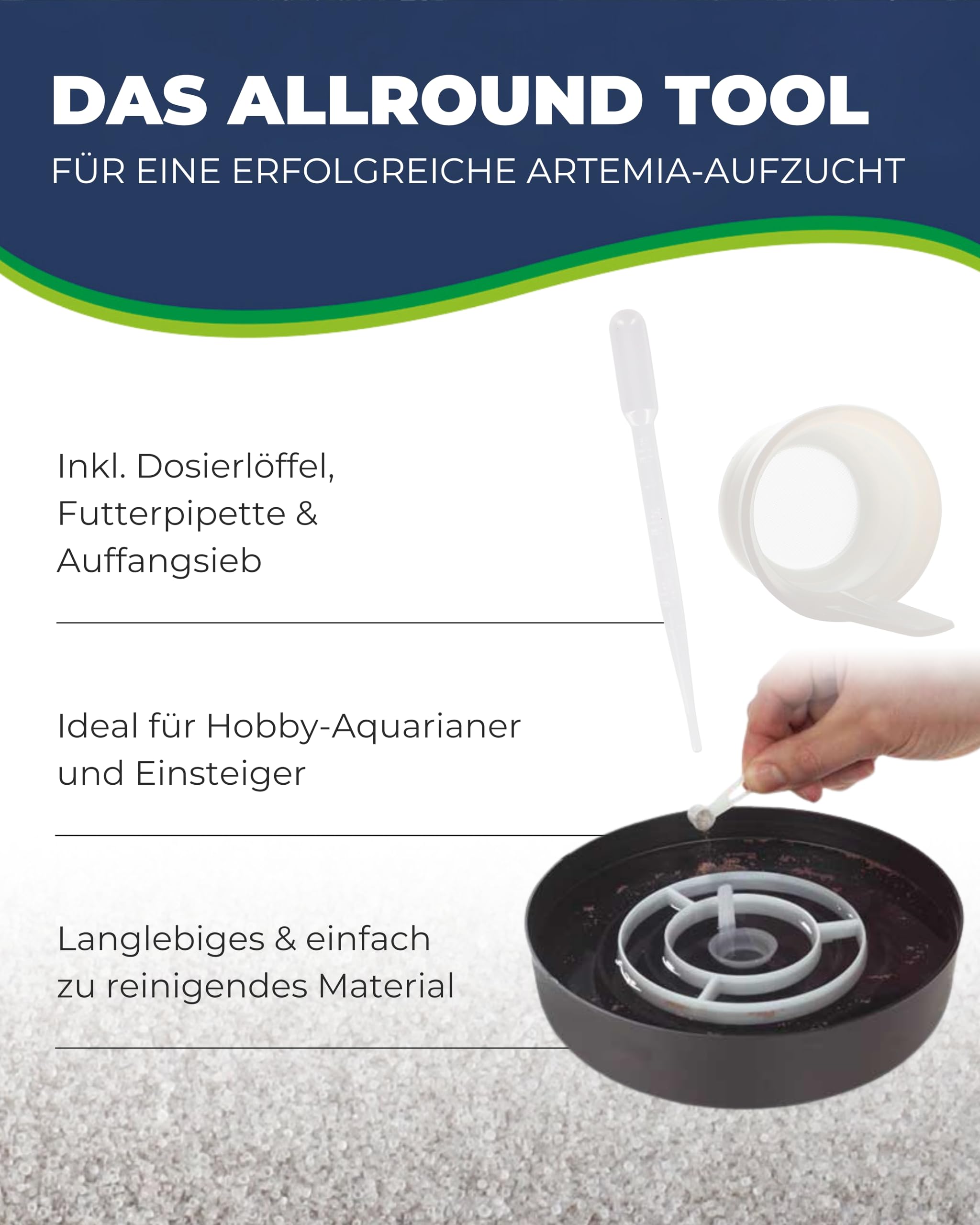 Hobby Artemia Aufzuchtschale mit Sieb und Löffel