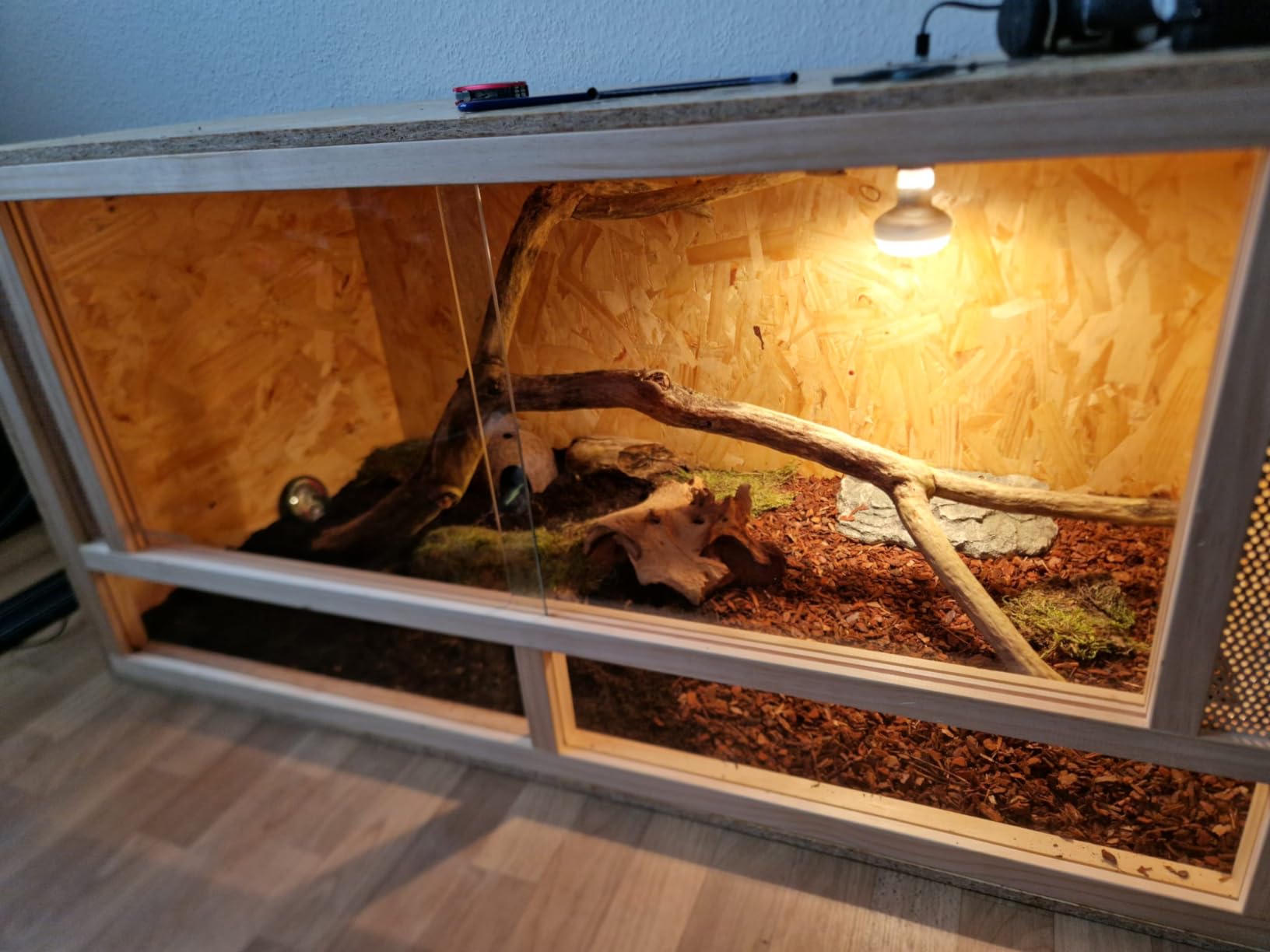 Repiterra Terrarium Frontbelüftung Holzterrarium 120x60x60 natürlich