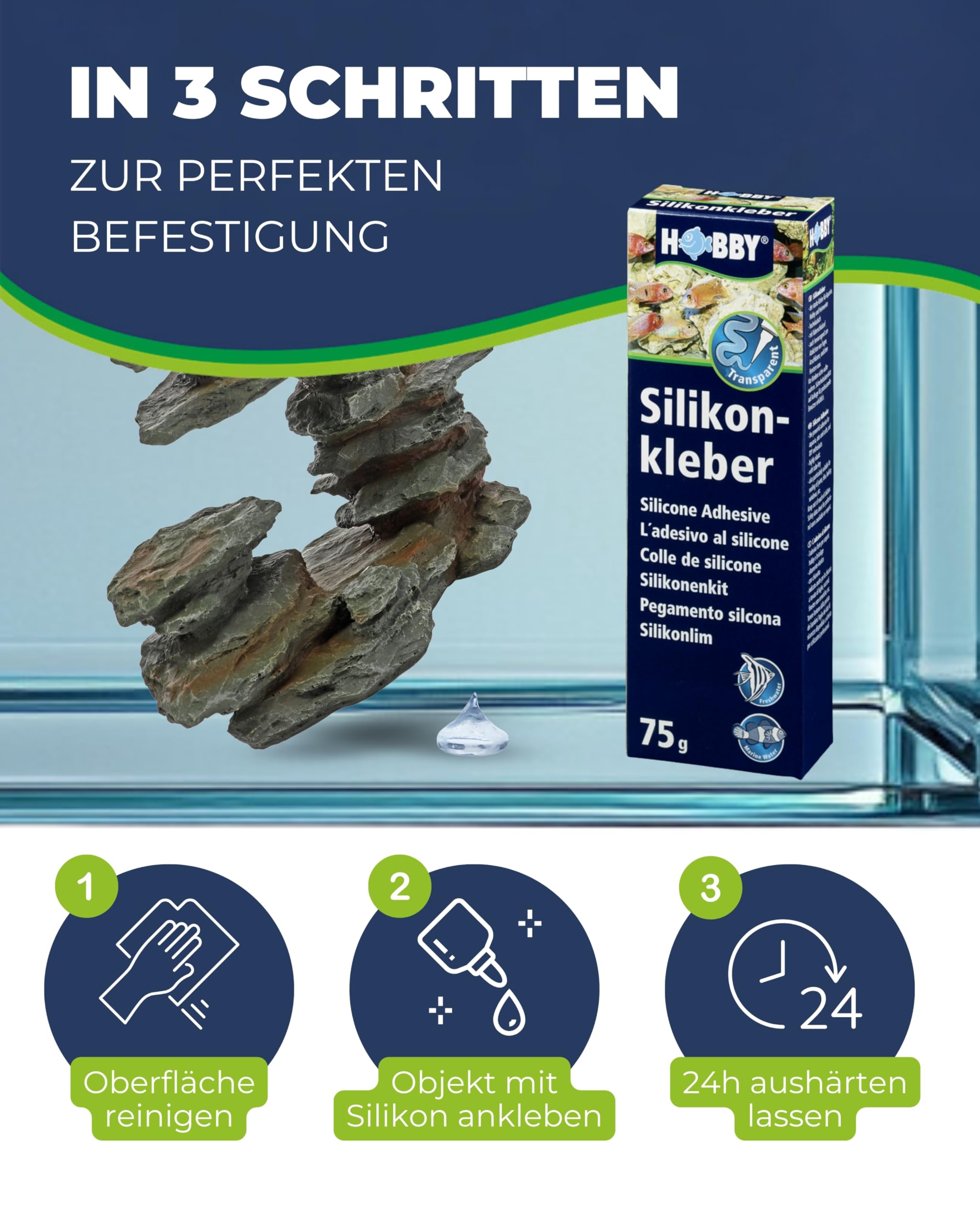 Hobby Silikonkleber Aquariensilikon 75 g transparent