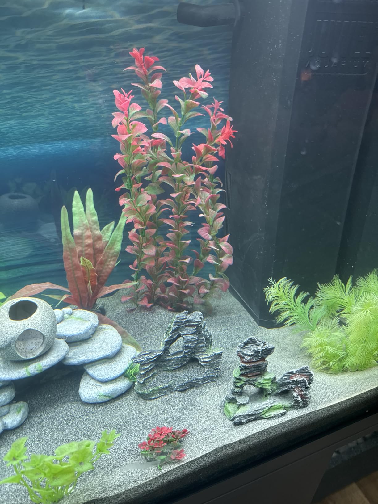 Hobby Ludwigia Kunstpflanze 60 cm Aquaristik Felsen