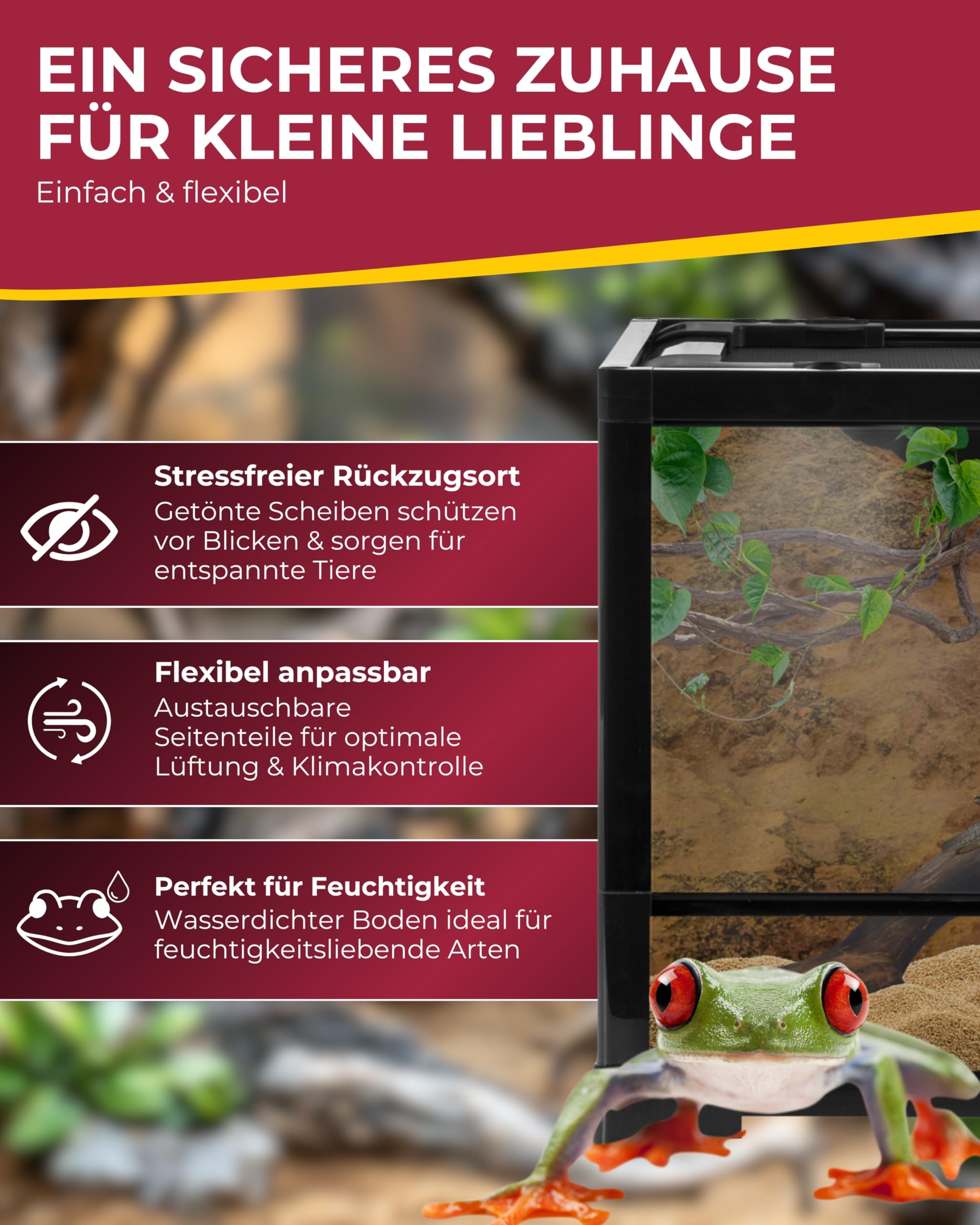 Hobby Fix und Easy Nano 1 Terrarium Schwarz wasserdicht