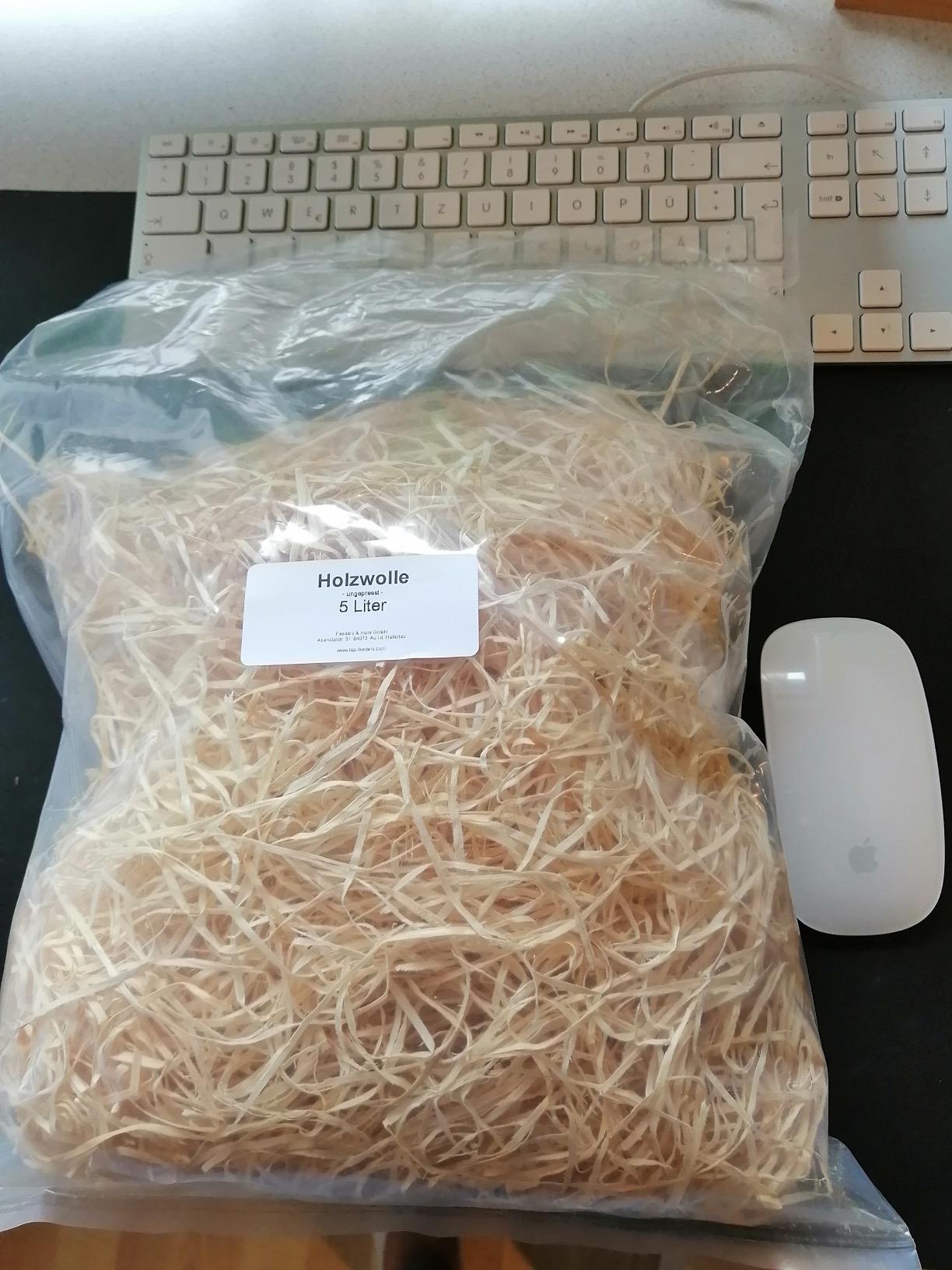Terrabest Holzwolle 5 Liter Zucht Drosophilazucht