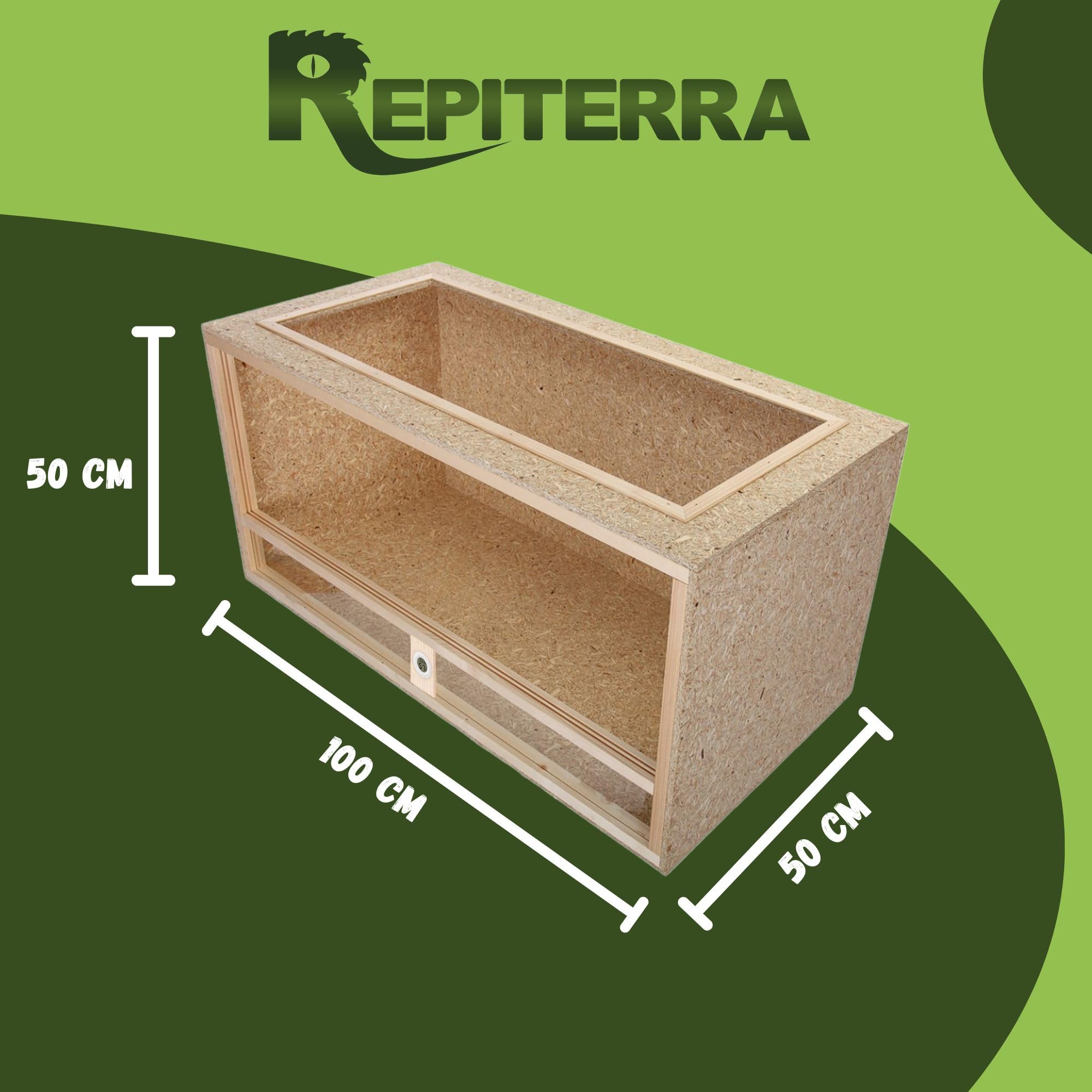 Repiterra Holzterrarium Deckenbelüftung 100x50x50 cm Schildkröte