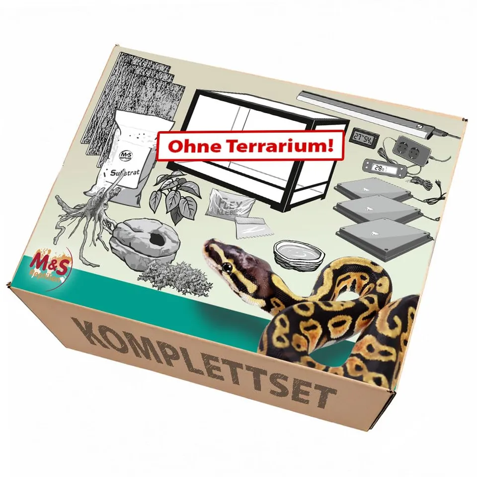 M&S Reptilien Königspython Komplettset ohne Terrarium mit Thermostat