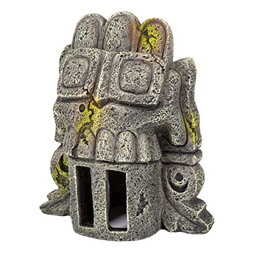 ReptiZoo ERS31M Deko-Steinstatue Gesicht grau