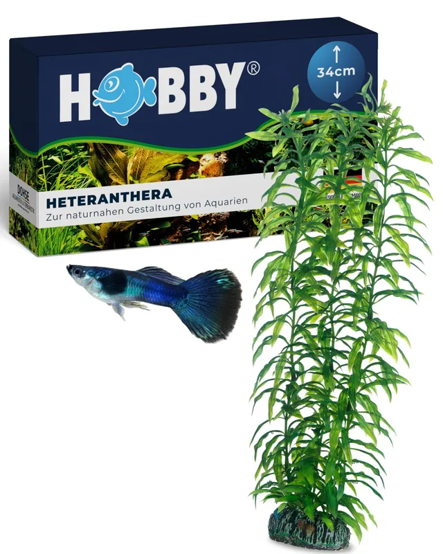 Hobby Heteranthera Kunstpflanze Aquarium 34 cm naturnah felsfixiert