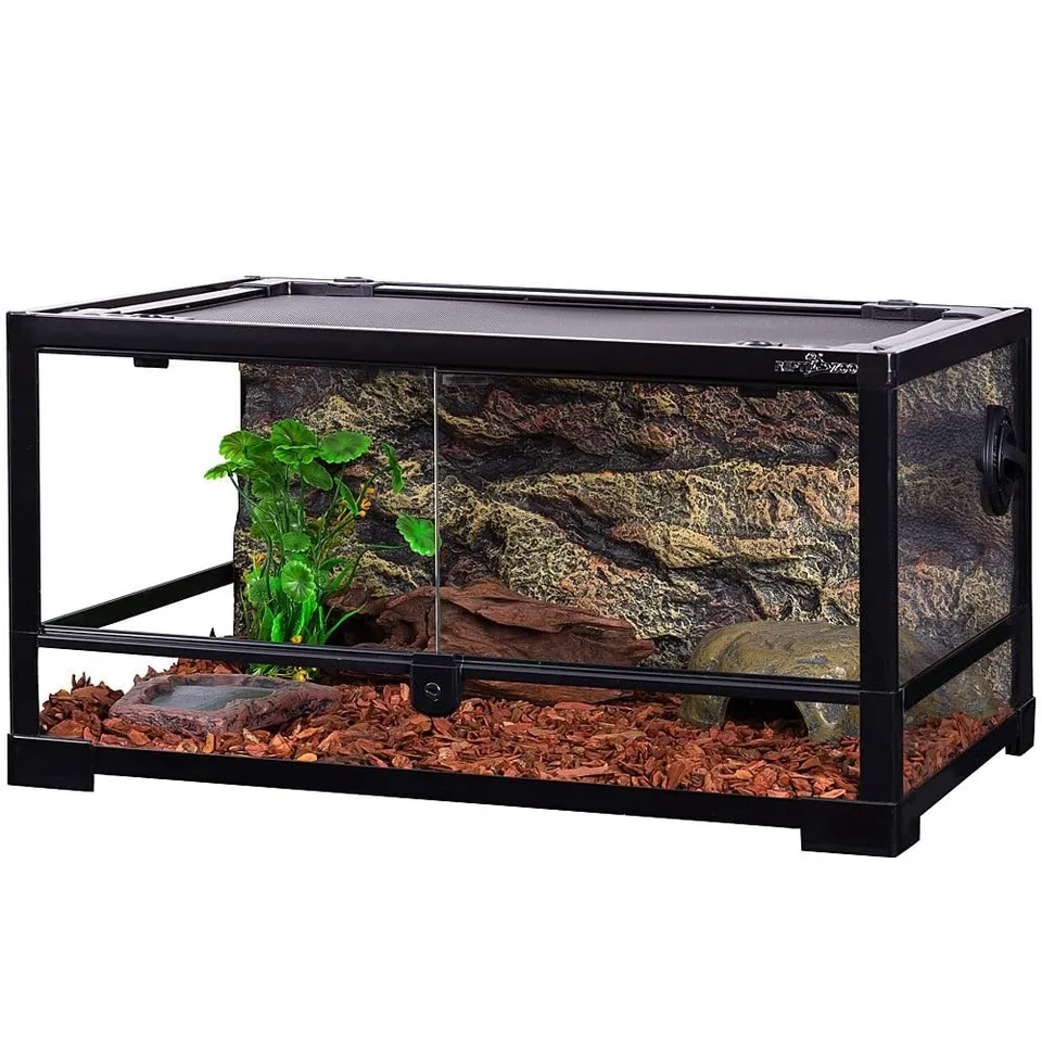 ReptiZoo RK0117 Glas-Terrarium 60x45x32 cm Schwenktür