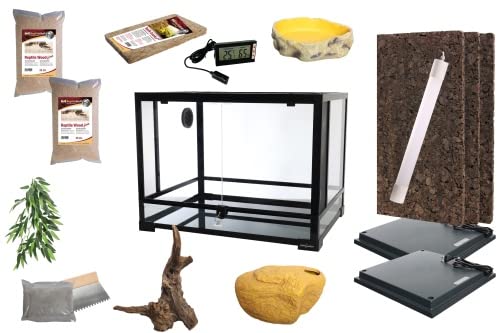 M&S Reptilien Komplettset Pythons Glas-Terrarium 120x45x60